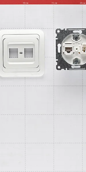 Розетка Makel Mimoza встраиваемая белая RJ11/ RJ45 (12037)