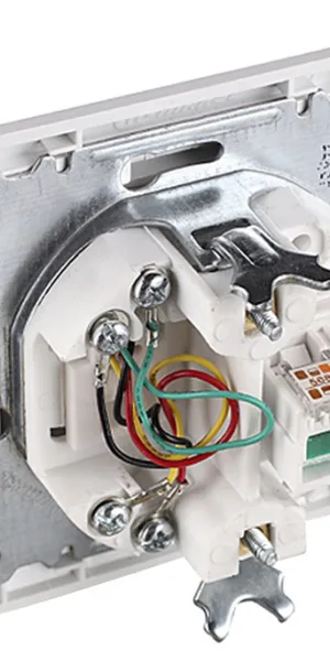 Розетка Makel Mimoza встраиваемая белая RJ11/ RJ45 (12037)