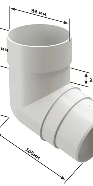 落水管弯头 Docke Premium 塑料 d85 毫米 72° 苦巧克力色 RAL 8019