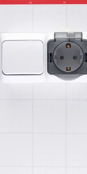 开关插座单元 Systeme Electric Etude 单联明装白色 (BPA16-241B)