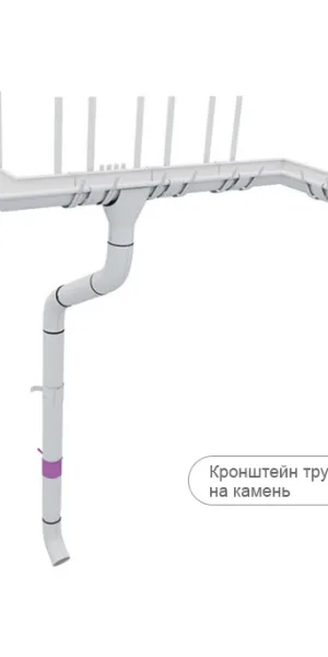 Кронштейн хомут труб Grand Line металлический на кирпичную стену d90 мм темно-коричневый RR 32 с крепежом