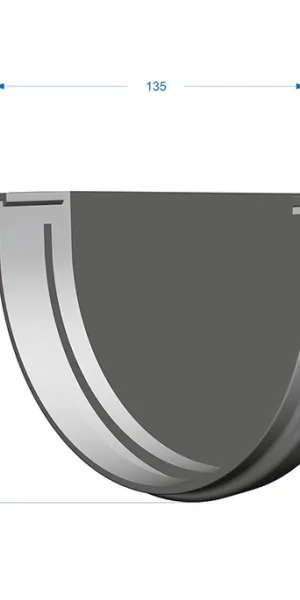 Docke Premium plastic gutter end cap d120 mm graphite gray RAL 7024