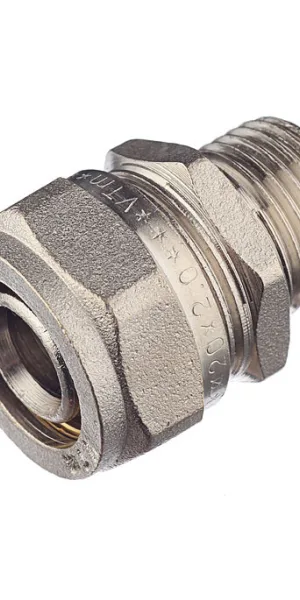 Соединитель прямой VALTEC (VTm.301.N.002004) 20 обж(ц) х 1/2 НР(ш)