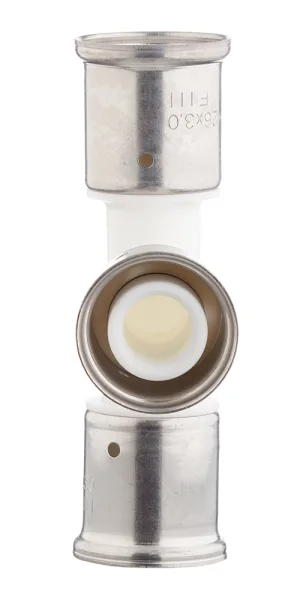 Тройник Henco (9PKW-262626) 26(пресс) х 26(пресс) х 26(пресс) PVDF белый