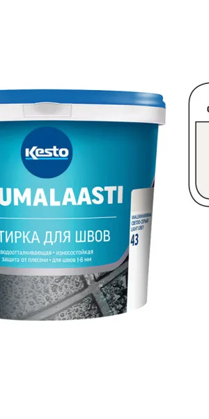 Cementitious grout Kesto Saumalaasti 043 light grey 1 kg