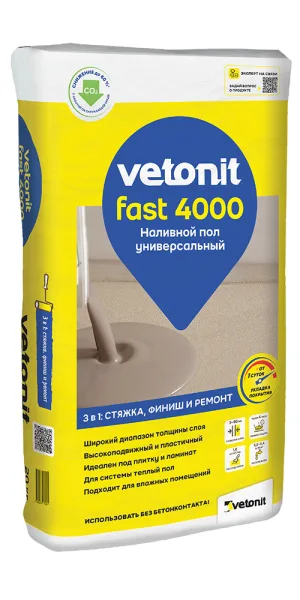 Self-leveling compound (pourable floor) universal Weber vetonit Fast 4000 20 kg