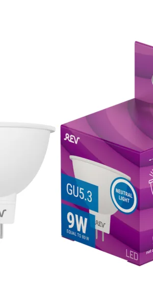 LED lamp Rev GU5.3 4000K 9 W 720 Lm 180-240 V reflector MR16 clear