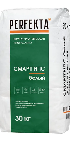 Gypsum plaster Perfekta Smartgyps white universal 30 kg