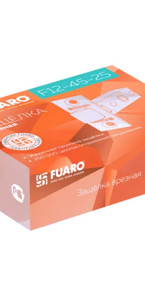 Защелка межкомнатная Fuaro Plastic P12-45-25 белая