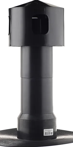 Spot aerator Polivent Premium Ultra-110 d110 mm for flat roof black