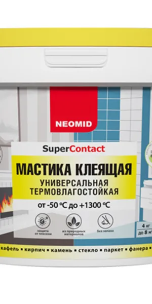 Adhesive mastic universal heat-resistant Neomid SuperContact 4 kg