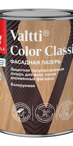 Антисептик Tikkurila/Tikkivala Valtti Color Classic декоративный для дерева бесцветный 0,9 л