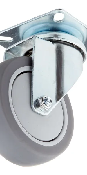 Swivel castor support plastic/rubber on plate 75 mm grey (1 pc.)