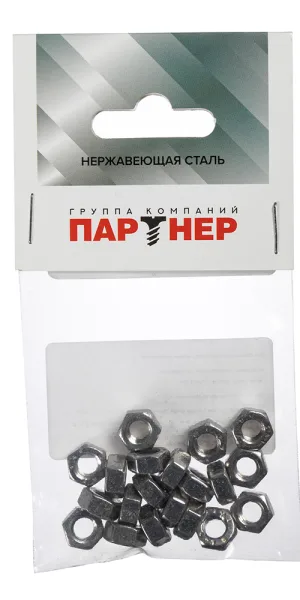 Fastening nut, stainless steel M6 DIN 934 (20 pcs.)
