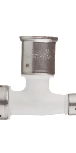 Henco Tee (11PKW-262616) 26 (press) x 26 (press) x 16 (press) PVDF White