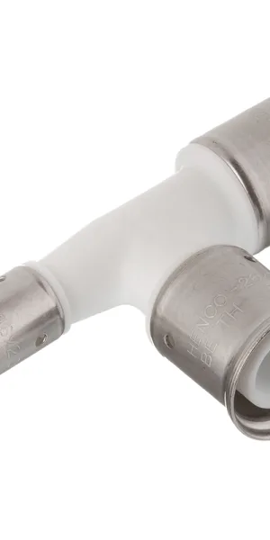 Тройник Henco (11PKW-262616) 26(пресс) х 26(пресс) х 16(пресс) PVDF белый
