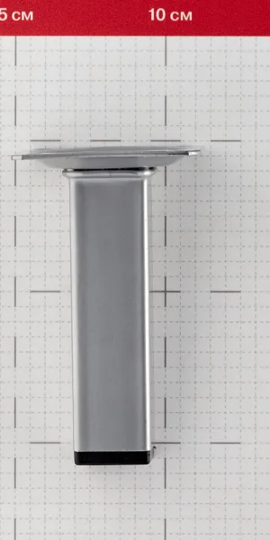 钢制家具腿 25x25x100 毫米 灰色 (1 件)