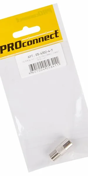 Переходник Proconnect гнездо F-штекер ТВ (05-4302-4-7)