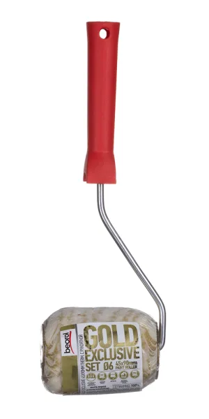 Polyamide roller 90 mm, 8 mm shank, d45 mm, 20 mm pile for water-based and alkyd bases with Beorol Gold Exclusive handle