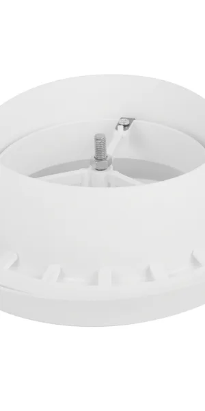 Adjustable supply and exhaust anemostat Era with flange and retaining ring d125 mm white