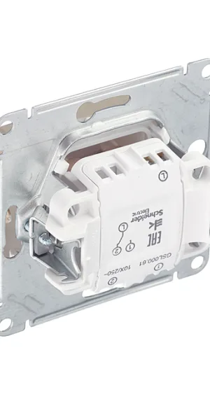 Переключатель Systeme Electric Glossa одноклавишный встраиваемый титан (GSL000461)