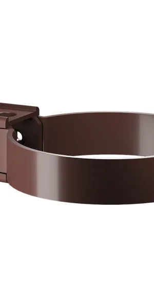 Docke Premium pipe clamp, plastic, d85 mm, bitter chocolate RAL 8019