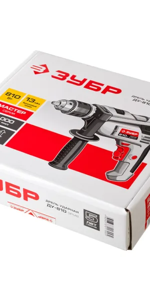 Дрель сетевая ударная Зубр ДУ-810 ЭРМ2 810 Вт ключевой патрон