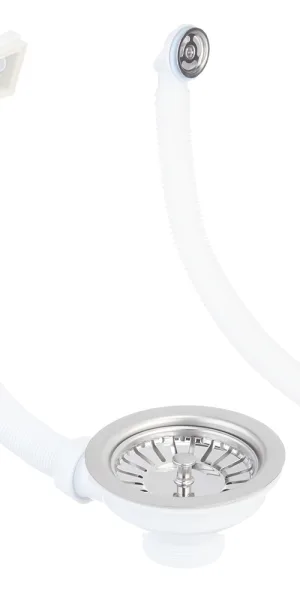 Выпуск для мойки WIRQUIN 30987086 3 1/2" с нержавеющей чашкой D 114 мм и универсальным переливом
