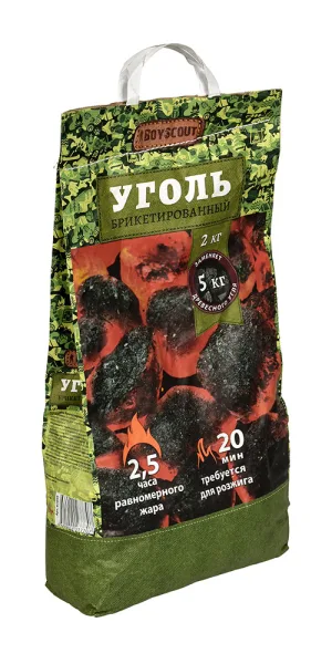 Уголь древесный березовый Boyscout 2,1 кг 2,5 л