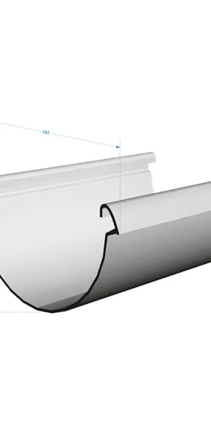Желоб водосточный Docke Lux пластиковый d140 мм 3 м шоколад RAL 8019