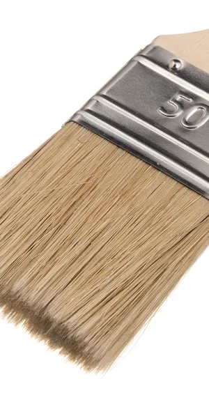 Кисть плоская натуральная щетина деревянная ручка Wenzo Wood 50х14 мм для эмалей и лаков на алкидной основе