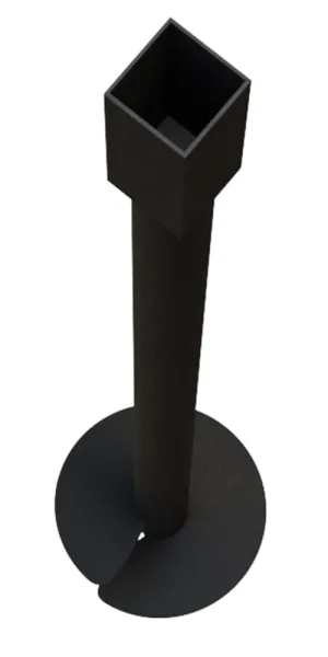 Свая-стойка винтовая d51х1700 мм (50х50х200 мм/ d51х1500 мм)