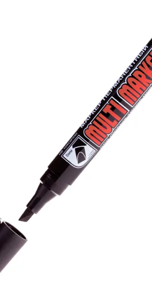Маркер перманентный Crown Multi Marker Chisel черный грифель 1-5 мм
