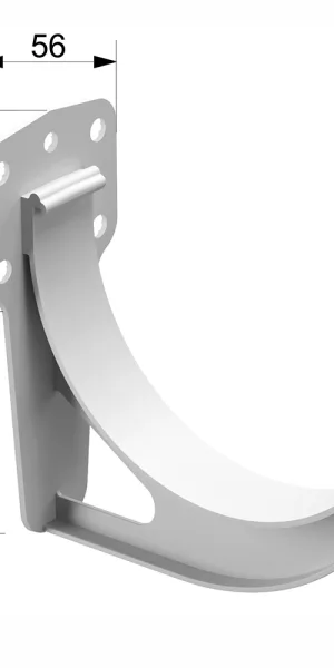 Кронштейн желоба пластиковый d120 мм Docke Standard пломбир RAL 9003