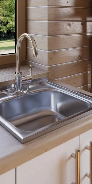Мойка для кухни Ukinox Nord 50х50х13 см накладная сталь (Nr 500х500 0,4)