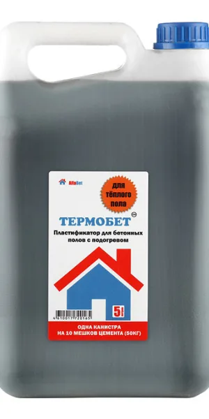 Добавка пластификатор для бетонных полов с подогревом АльфаБетон Термобетон 5 л
