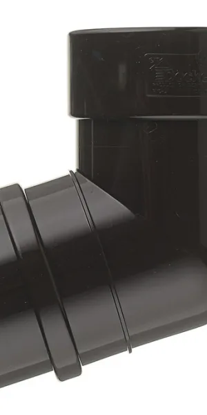 Колено трубы Docke Lux пластиковое d100 мм 72° шоколад RAL 8019