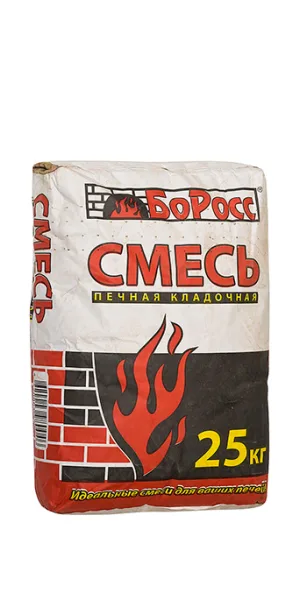 Cмесь кладочная для печей и каминов БоРосс красная 25 кг
