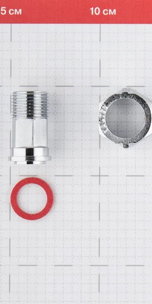 Полусгон Valtec 1/2 НР(ш) х 3/4 ВР(г) с накидной гайкой латунный (VTr.611.N.0004)