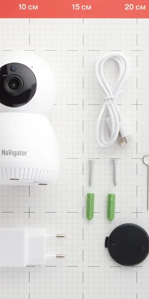 Умная камера видеонаблюдения Navigator Smart Home NSH-CAM-01-IP20 белая