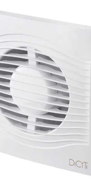 Вентилятор осевой DiCiTi Slim 4C 158х162 мм d100 мм белый