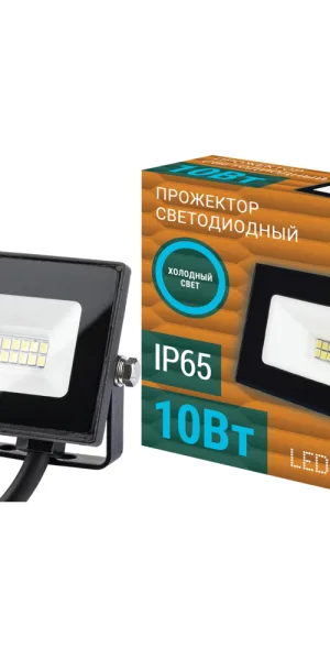 Прожектор светодиодный Rev ДО-10 6500К 10 Вт IP65 черный