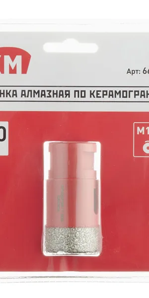 Коронка алмазная КМ (666165) по керамограниту d30 мм для УШМ
