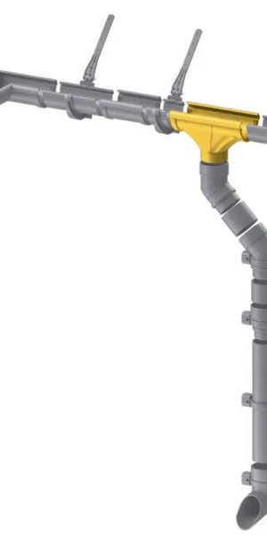 Воронка желоба пластиковая d120-80 мм Docke Standard коричневая RAL 8017