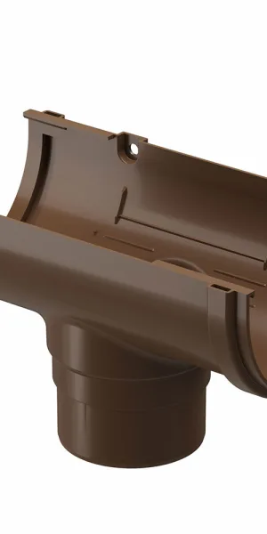 Воронка желоба пластиковая d120-80 мм Docke Standard коричневая RAL 8017