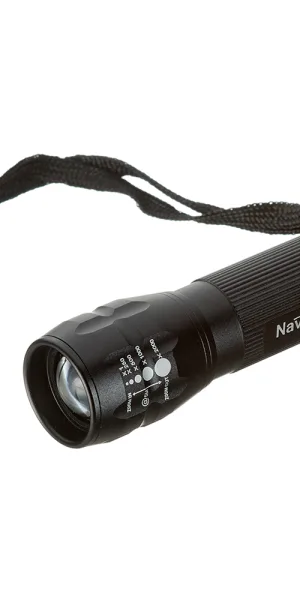 Фонарь ручной Navigator (949676) светодиодный 1 LED 3 Вт на батарейках AAA алюминий с фокусировкой