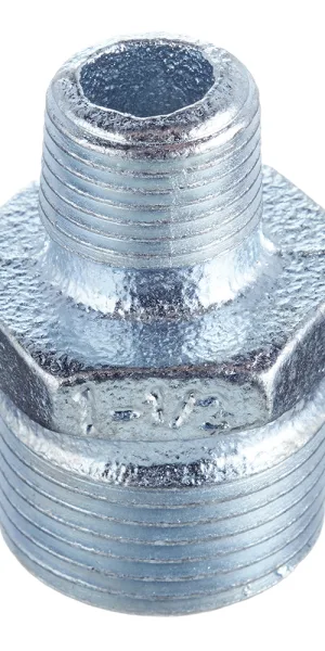 Ниппель переходный Gebo Platinum (245-25V) 1 НР(ш) х 1/2 НР(ш) чугунный оцинкованный