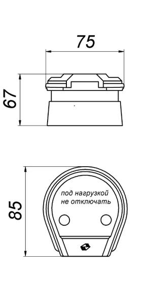 Комплект для подключения электроплит Svet СЭ РВШ 32-002 открытая установка с заземлением 2Р 32 А 250 В IP20 (0303-00010)