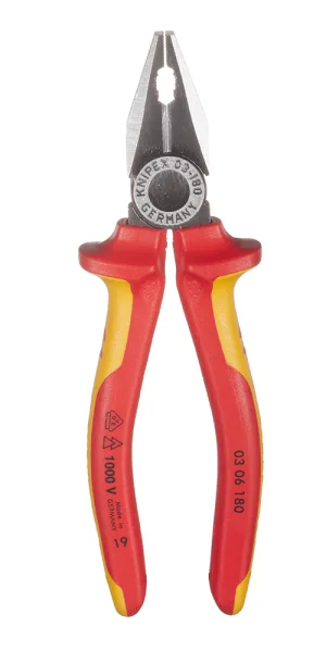 Плоскогубцы диэлектрические Knipex 180 мм (KN-0306180SB)