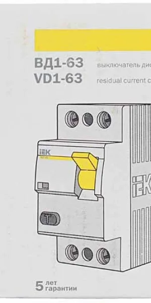 УЗО IEK Karat ВД1-63 25А 1P+N тип AC 30 мА 4,5 кА (MDV10-2-025-030)